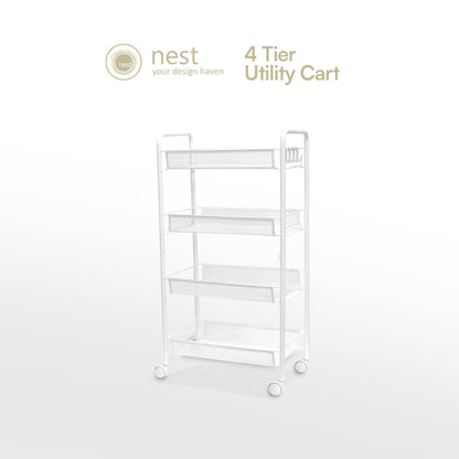 NEST DESIGN LAB 4 Multi-Tier Narrow Kitchen Storage Trolley Cart