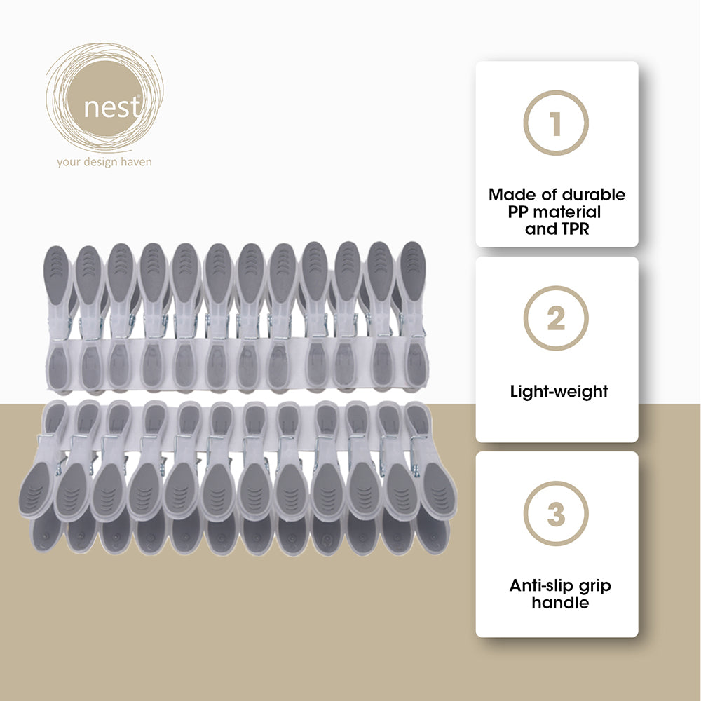 NEST DESIGN LAB Premium Clothes Pin Set of 24