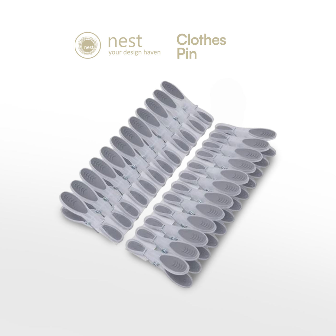 NEST DESIGN LAB Premium Clothes Pin Set of 24