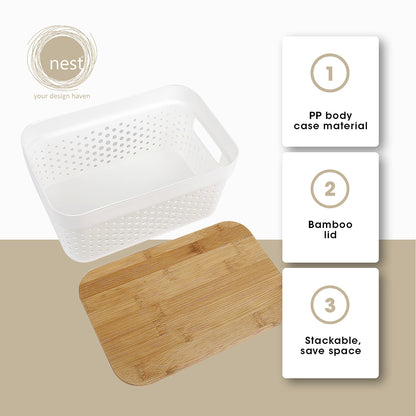 NEST DESIGN LAB Premium Storage Container w/ Bamboo Lid