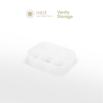 NEST DESIGN LAB Vanity Kit Storage Organizer Bin - White