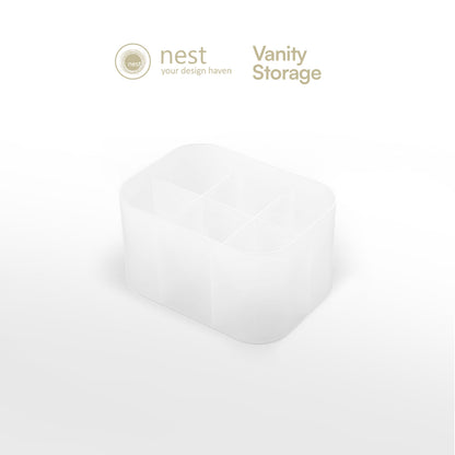 NEST DESIGN LAB Vanity Kit Storage Organizer Bin - White