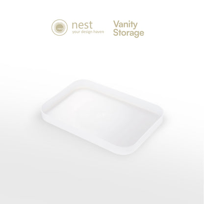 NEST DESIGN LAB Vanity Kit Storage Organizer Bin - White