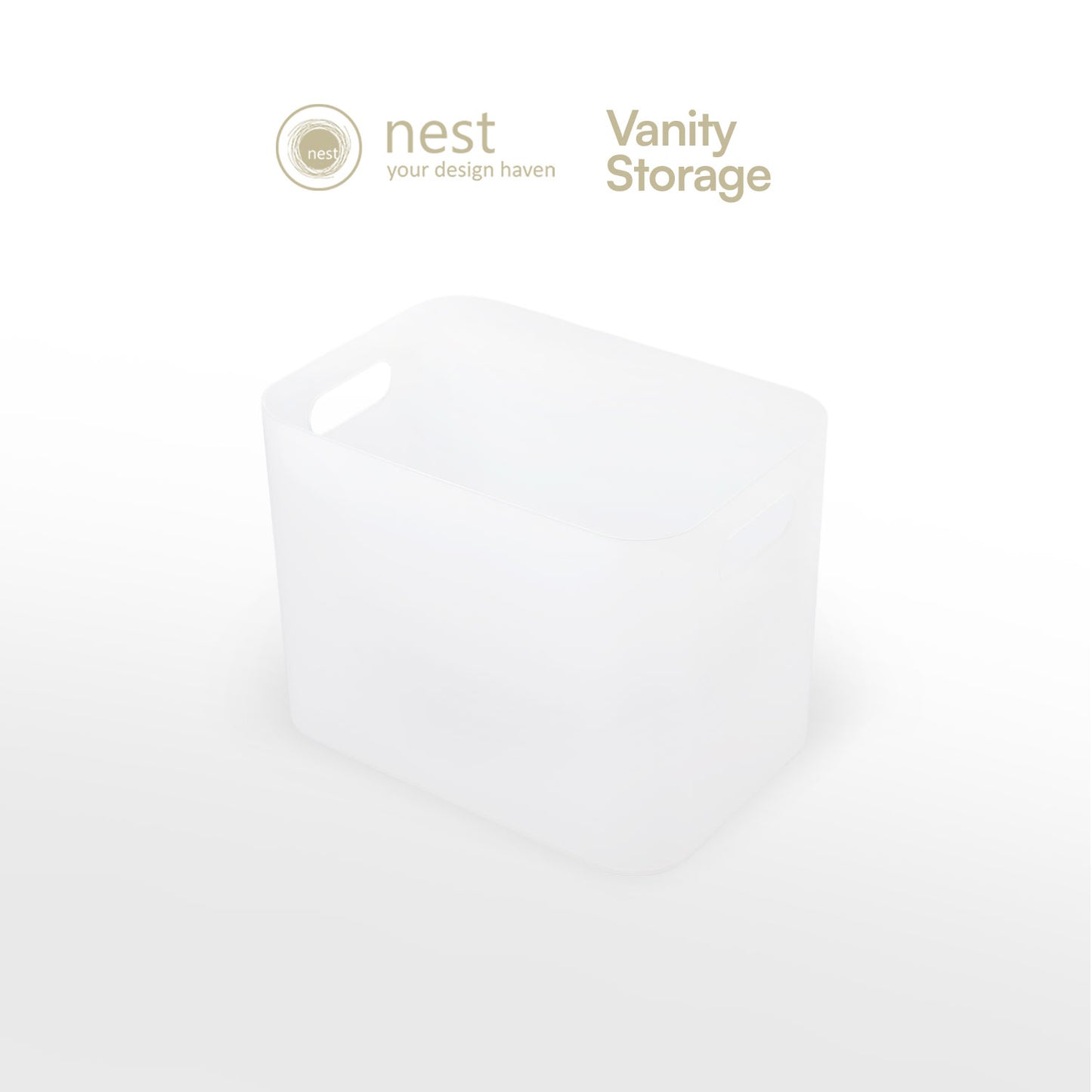 NEST DESIGN LAB Vanity Kit Storage Organizer Bin - White