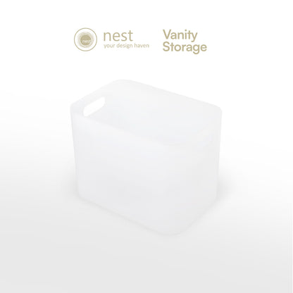 NEST DESIGN LAB Vanity Kit Storage Organizer Bin - White