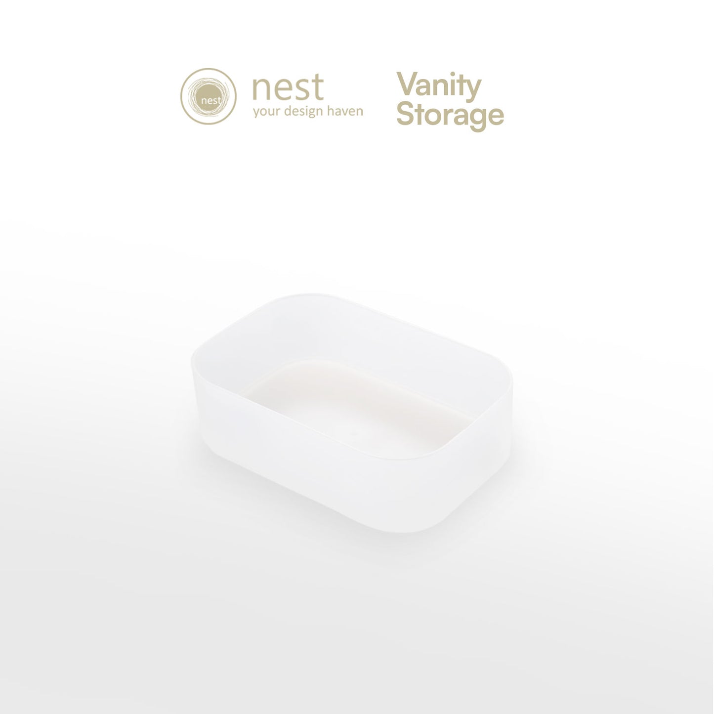 NEST DESIGN LAB Vanity Kit Storage Organizer Bin - White