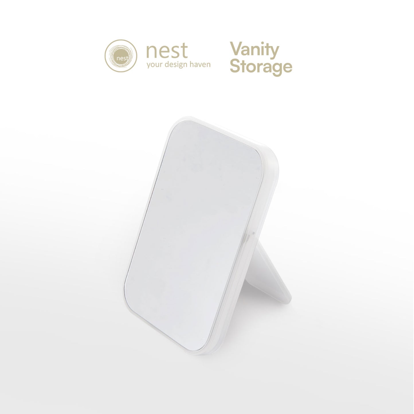 NEST DESIGN LAB Vanity Kit Storage Organizer Bin - White