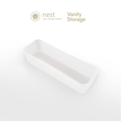 NEST DESIGN LAB Vanity Kit Storage Organizer Bin - White