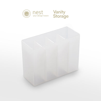 NEST DESIGN LAB Vanity Kit Storage Organizer Bin - White