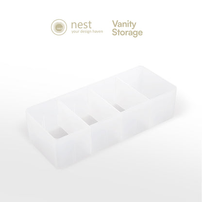 NEST DESIGN LAB Vanity Kit Storage Organizer Bin - White