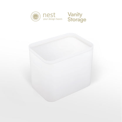 NEST DESIGN LAB Vanity Kit Storage Organizer Bin - White