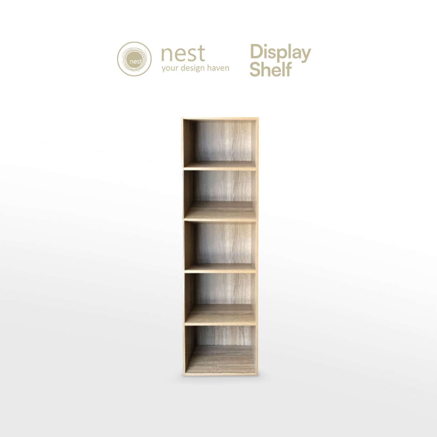 NEST DESIGN LAB Premium 5 Layer Display Shelf - Walnut