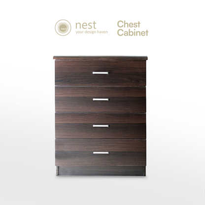 NEST DESIGN LAB Premium 4 Layer Chest TV Cabinet Drawer Wenge