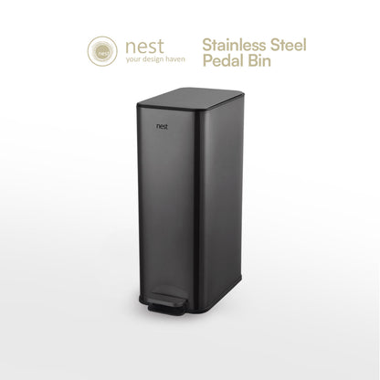 NEST DESIGN LAB Pedal Bin with Free 120pcs Disposable Trash Bags