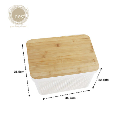 NEST DESIGN LAB Premium Storage Container w/ Bamboo Lid