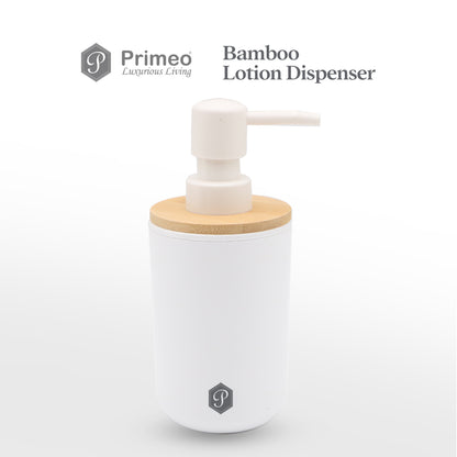 PRIMEO Premium Bamboo Soap Lotion Alcohol Dispenser