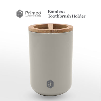 PRIMEO Premium Bamboo Tooth Brush Holder