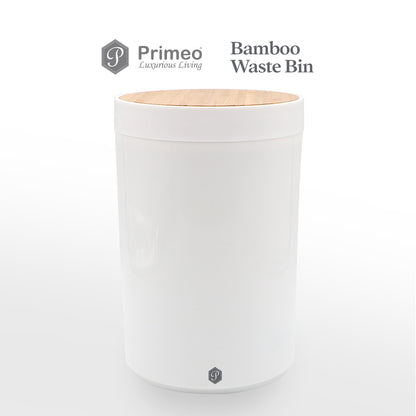 PRIMEO Premium Bamboo Waste Bin