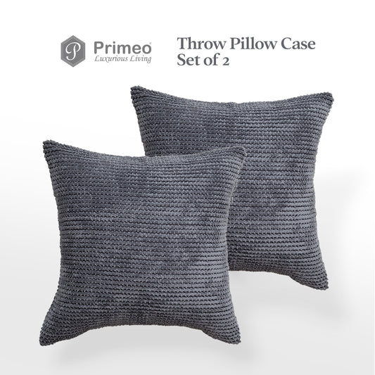 PRIMEO Throw Pillow Cover Set of 2 Made of Polyester