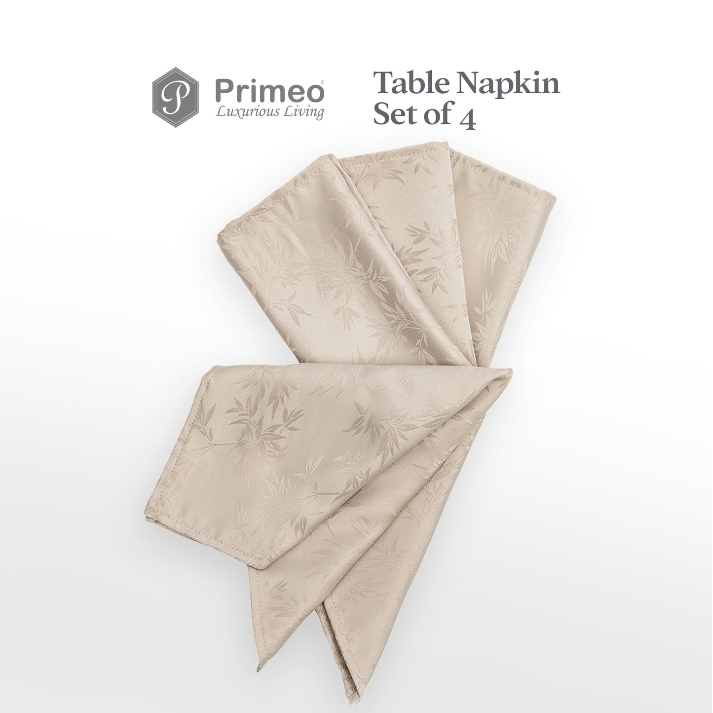 PRIMEO Premium Jacquard Table Napkin Set of 4