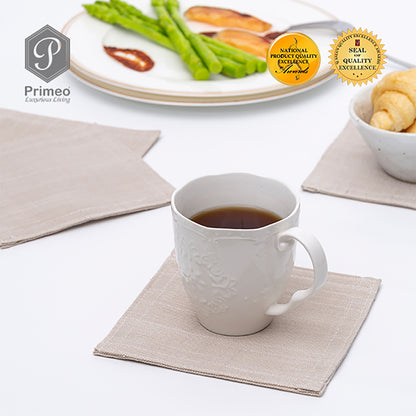 PRIMEO Premium Yarn Dyed Coaster Set of 4