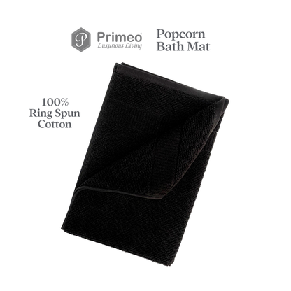 Primeo 100% Cotton Bath Mat - Popcorn Weave Collection Towels