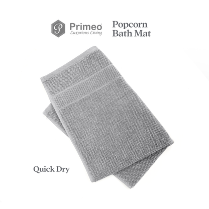 Primeo 100% Cotton Bath Mat - Popcorn Weave Collection Towels