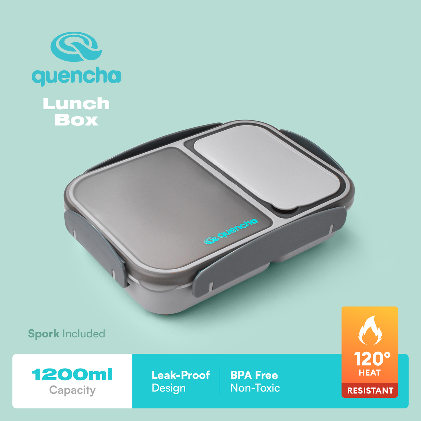 QUENCHA 1200ml Leak-proof Lunch Box