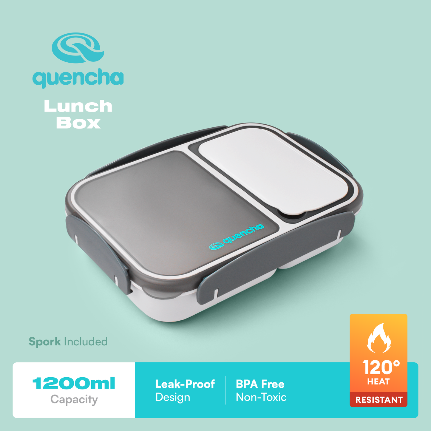 QUENCHA 1200ml Leak-proof Lunch Box