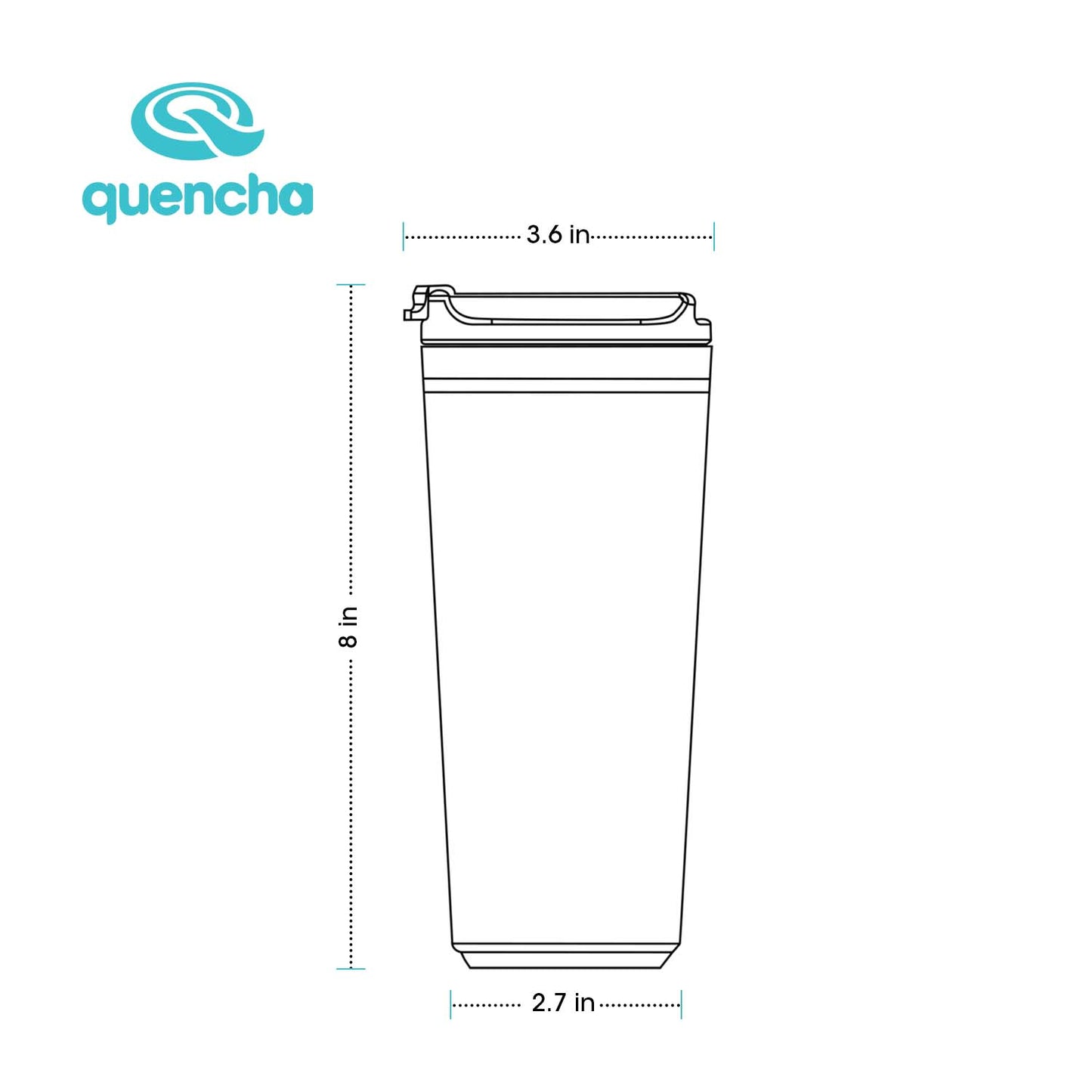 QUENCHA 20oz Flip Cap Insulated Coffee Tumbler