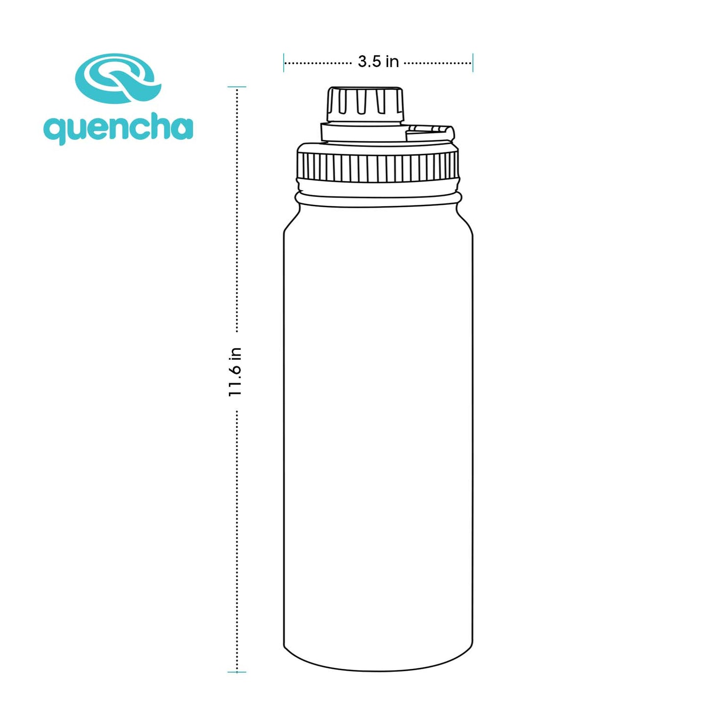 QUENCHA 19oz & 37oz Insulated Tumbler with Strap and Silicone Boot