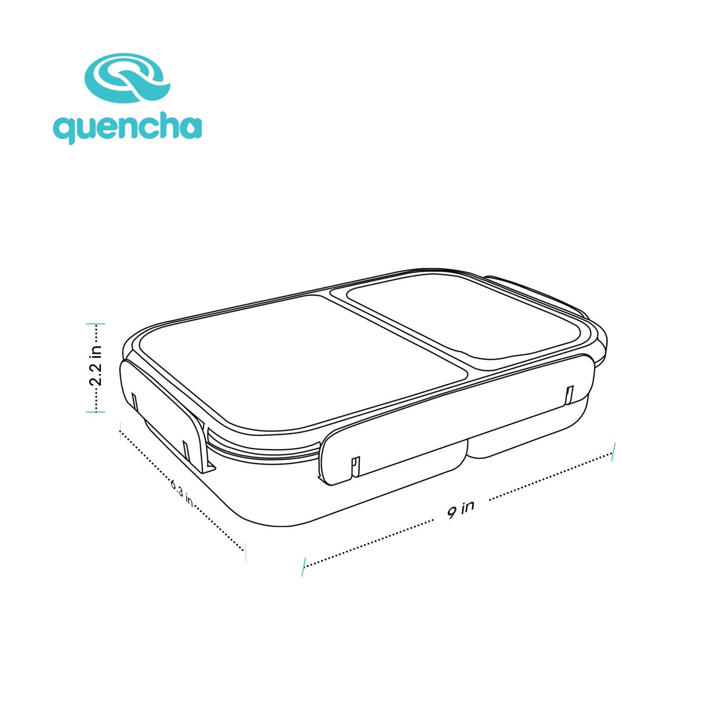 QUENCHA 1200ml Leak-proof Lunch Box