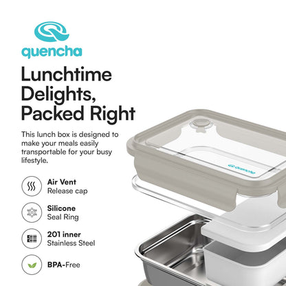 QUENCHA 800ml Stainless Steel Insulated Lunch Box