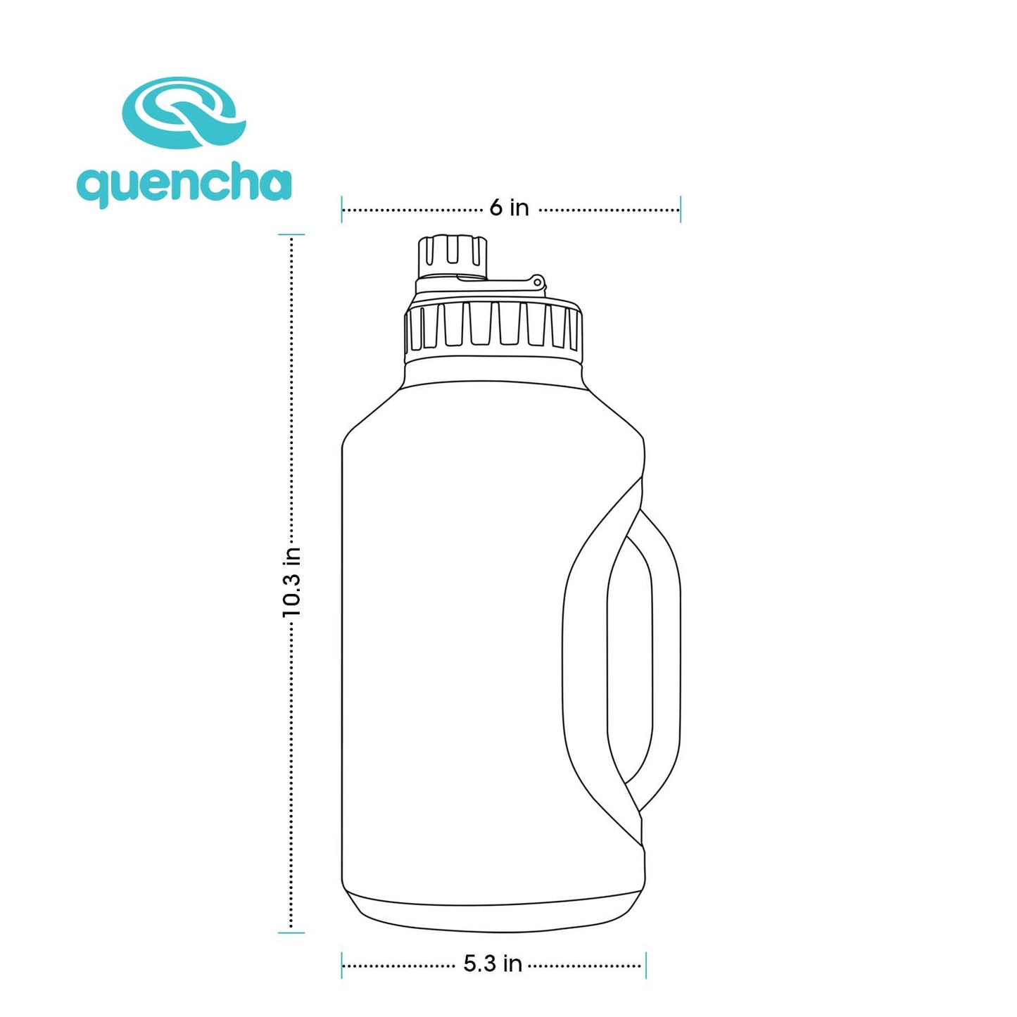 QUENCHA 74oz Sports Lid Insulated Water Tumbler