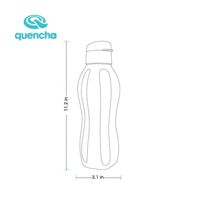 QUENCHA 17oz & 37oz Flip Cap Plastic Water Bottle