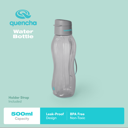 QUENCHA 17oz & 37oz Flip Cap Plastic Water Bottle