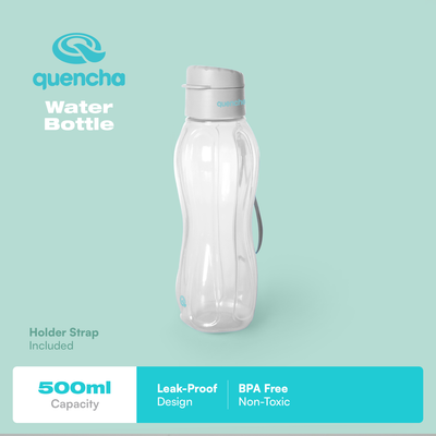 QUENCHA 17oz & 37oz Flip Cap Plastic Water Bottle