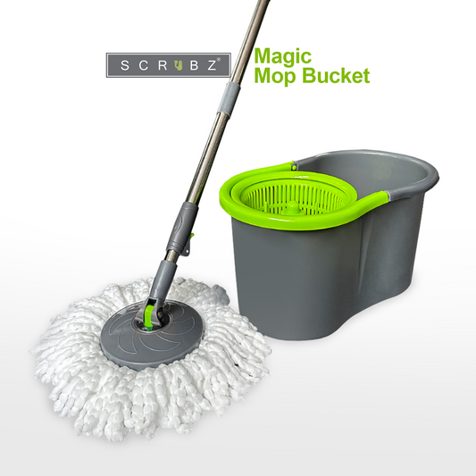 SCRUBZ Premium Microfiber Spin Magic Mop with Spinner 4L