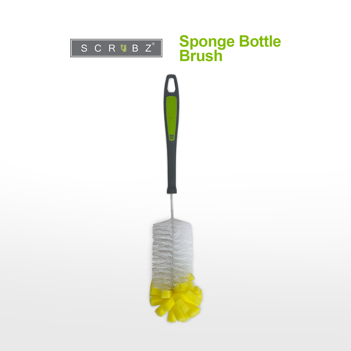 SCRUBZ Premium Bottle Brush with Sponge Cleaning