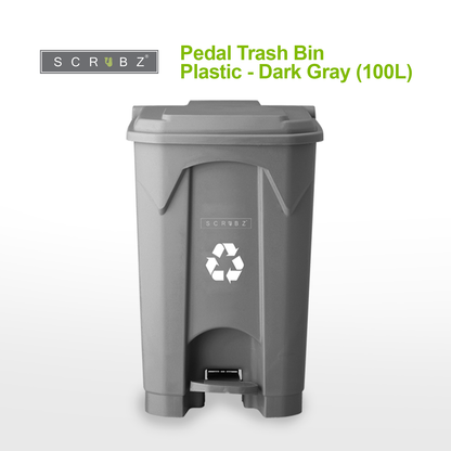 SCRUBZ Pedal Trash Bin Plastic 100L | 80L | 50L | 30L