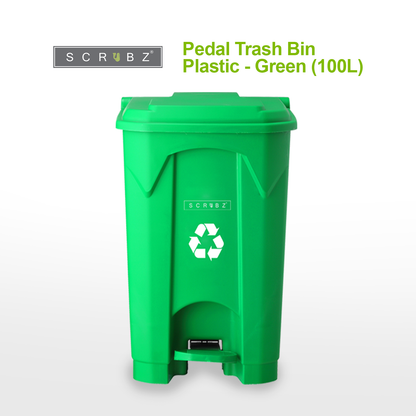 SCRUBZ Pedal Trash Bin Plastic 100L | 80L | 50L | 30L