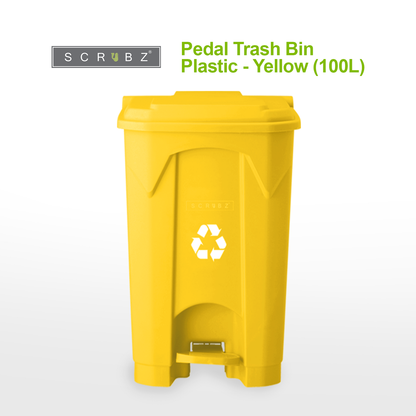 SCRUBZ Pedal Trash Bin Plastic 100L | 80L | 50L | 30L