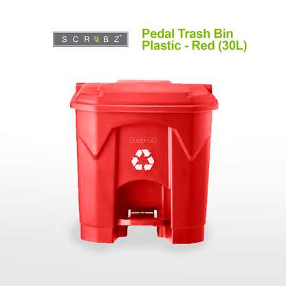 SCRUBZ Pedal Trash Bin Plastic 100L | 80L | 50L | 30L