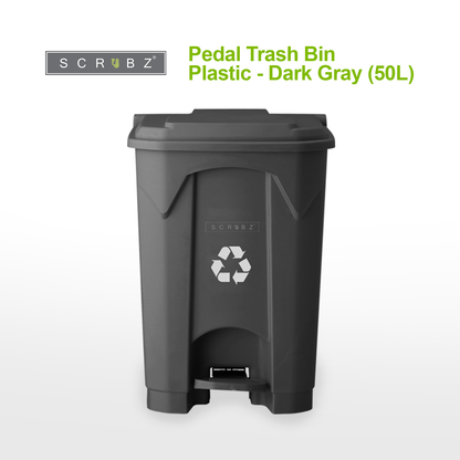 SCRUBZ Pedal Trash Bin Plastic 100L | 80L | 50L | 30L