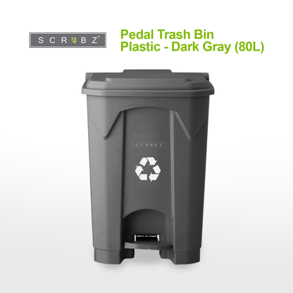 SCRUBZ Pedal Trash Bin Plastic 100L | 80L | 50L | 30L