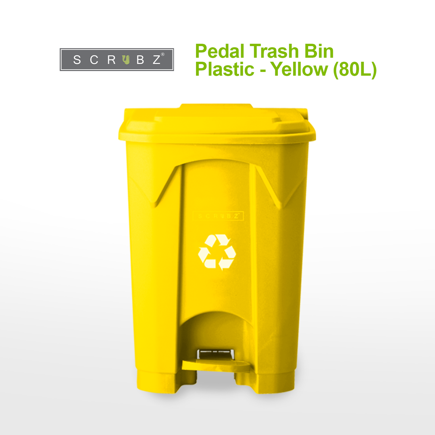 SCRUBZ Pedal Trash Bin Plastic 100L | 80L | 50L | 30L