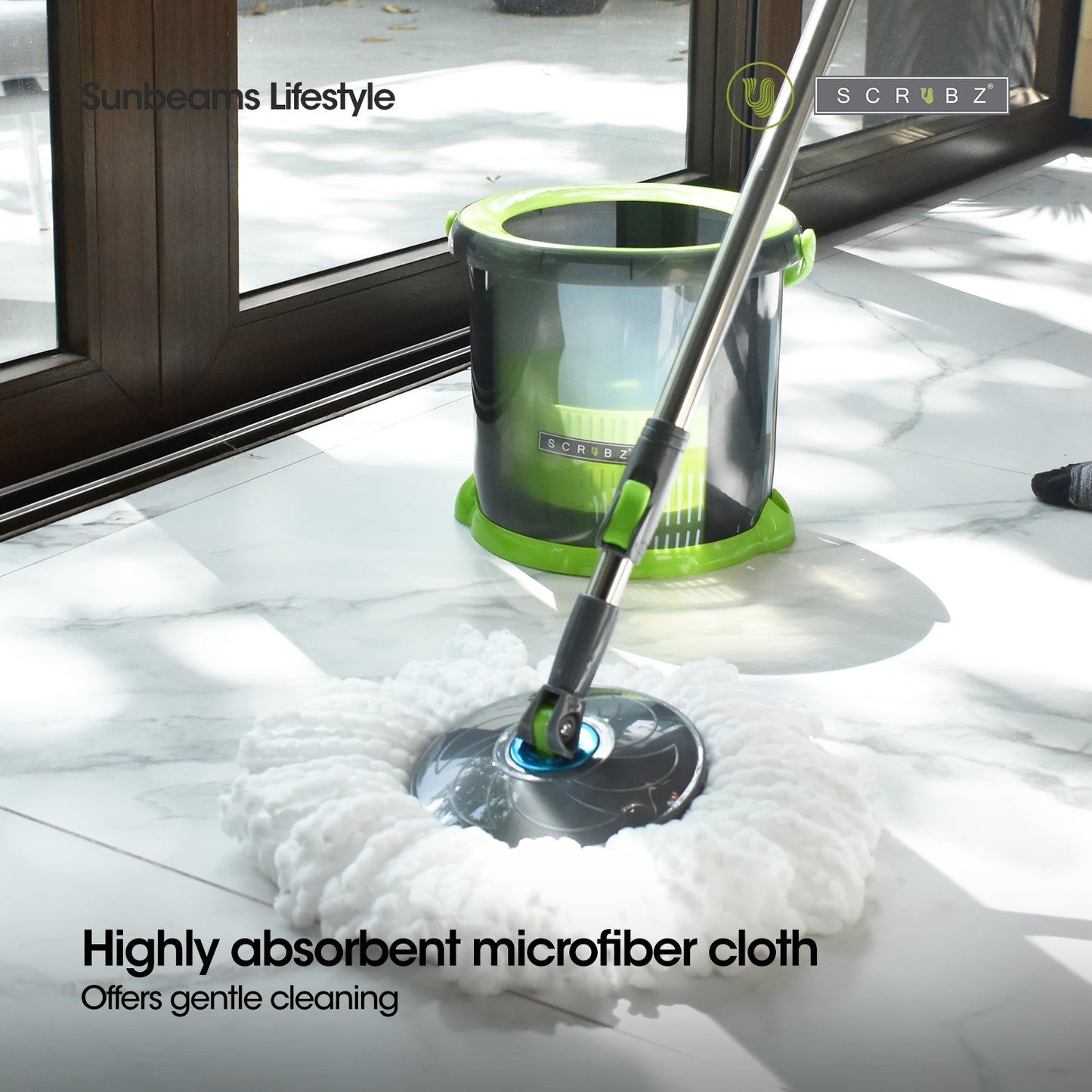 SCRUBZ Premium Microfiber Spin Mop / Head Refill