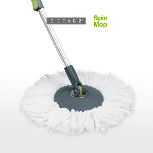 SCRUBZ Premium Microfiber 360ᴼ Stainless Steel Spin Mop