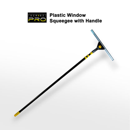 SCRUBZ Pro Plastic Window Squeegee 14 inches with Handle