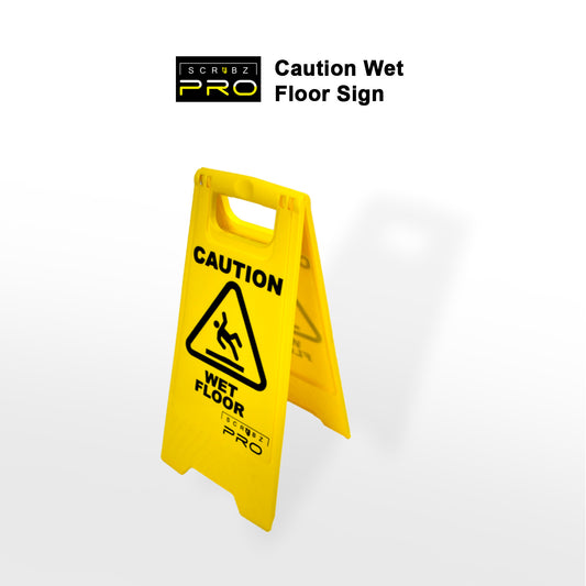 SCRUBZ Pro Caution Wet Floor Sign Foldable Safety Sign, Warning Board Sign